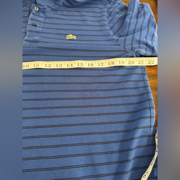 Lacoste Men’s Royal Blue Black Stripe Y2K Preppy Polo Shirt Size 6 Large - Picture 8 of 8
